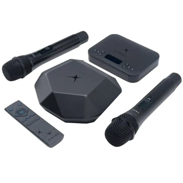 Зона караоке (караоке с 2 микрофонами + 2 колонки JBL на стойках + плазма 65” + 6 пуфиков)