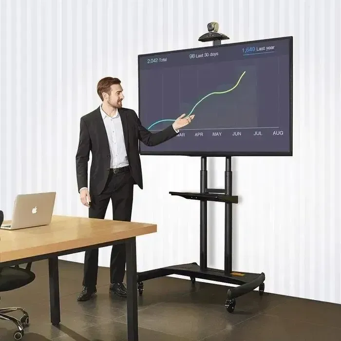 Две дублирующие плазмы 65” на стойках (TCL 65 + стойки ONKRON)